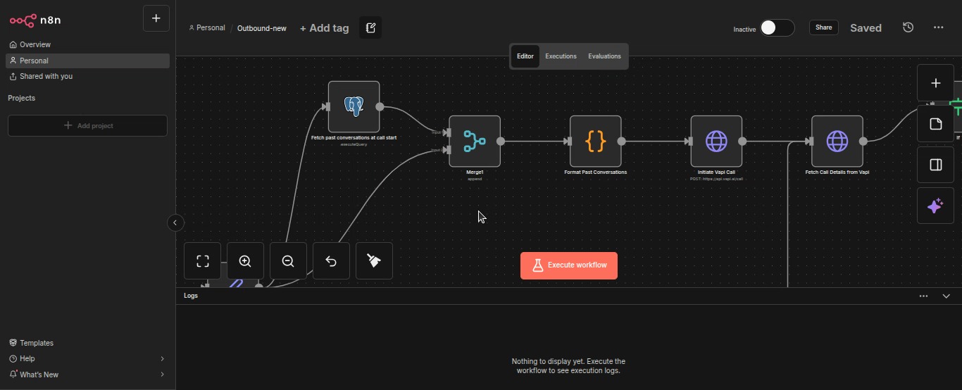 n8n workflow screenshot