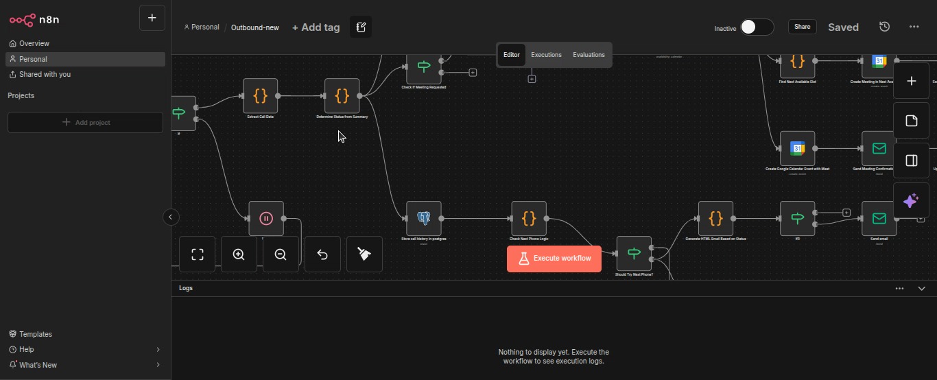 n8n workflow screenshot
