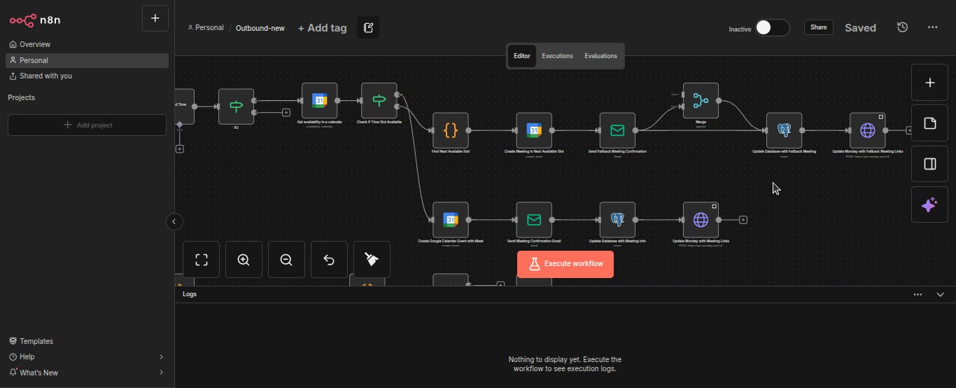 n8n workflow screenshot