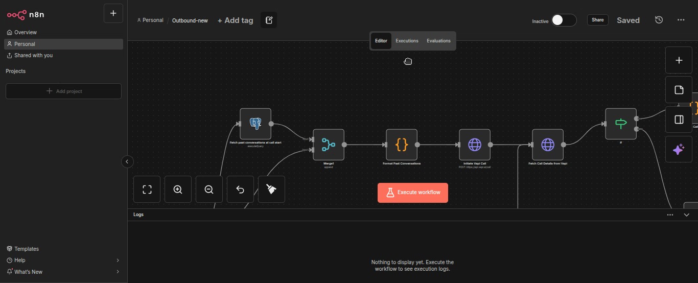 n8n workflow screenshot