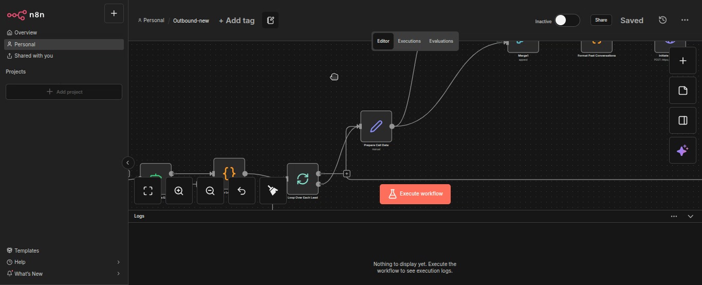 n8n workflow screenshot